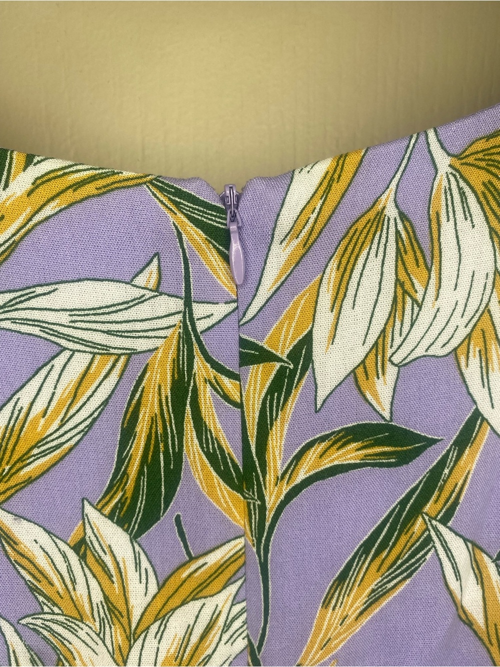 J.O.A. Purple Floral Romper | Fully Lined | Size Large | Tropical Print - Picture 7 of 7